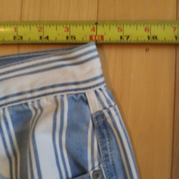 NWOT American Eagle Blue and white striped jeans size 12 - Picture 2 of 13